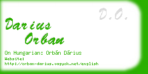 darius orban business card