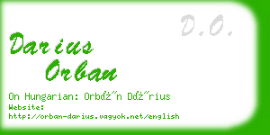 darius orban business card
